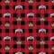 Licensed NCAA Ohio State University Buffalo Plaid Fleece OHS1190 Fabric by the Yard